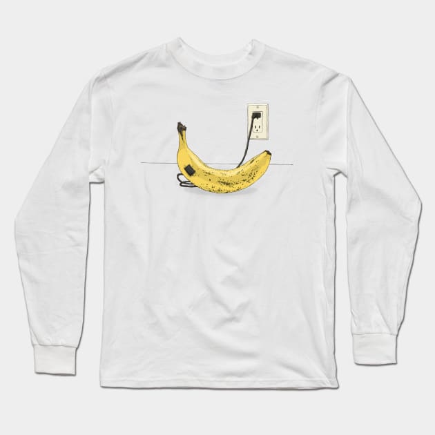 Electric banana Long Sleeve T-Shirt by jurjenbertens